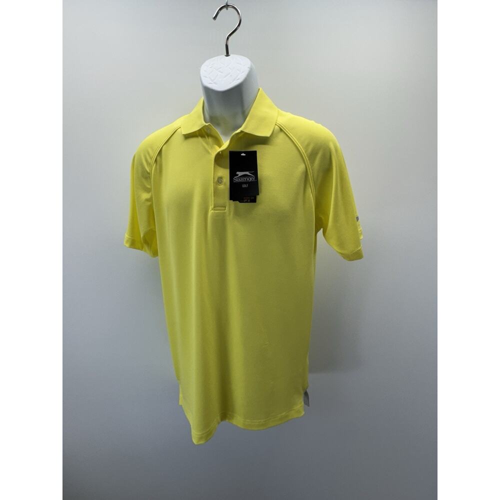 Slazenger Hydro-Dry Mens Lightweight Yellow Tonic Golf/Polo Shirt Sz Small NWT